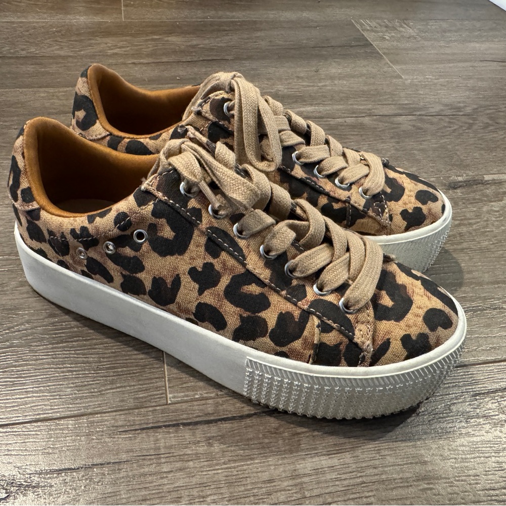 Steve Madden Leopard Print Platform Sneakers